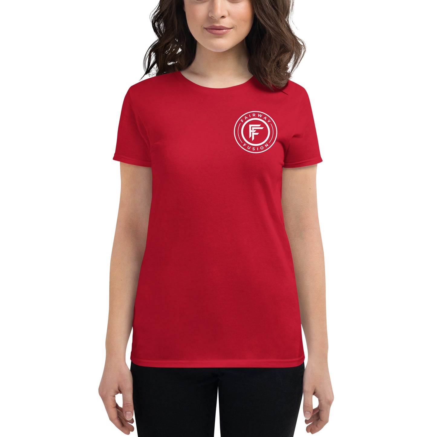 Women's short sleeve t-shirt-White Logo