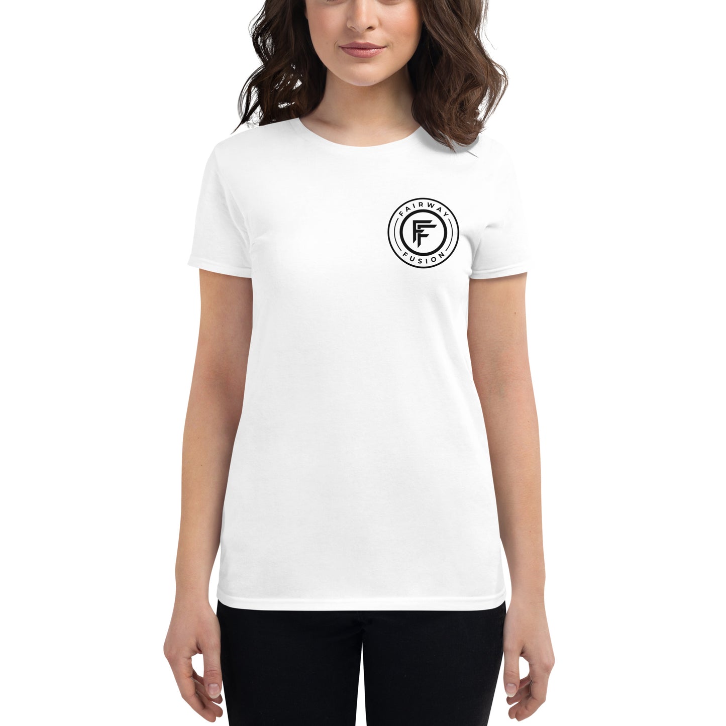 Women's short sleeve t-shirt-Black Logo
